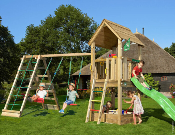 Lektorn Jungle Gym Club m/rutchkana, gungmodul & klättermodul